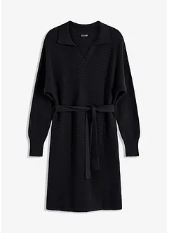 Robe en maille à col polo, bonprix