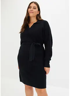 Robe en maille à col polo, bonprix