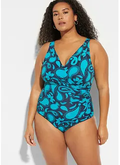 Maillot 1 pièce sculptant effet croisé, maintien léger, bonprix