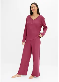 Pyjama en jersey gaufré, bonprix