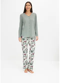 Pyjama avec patte de boutonnage, bonprix