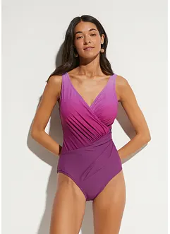 Maillot 1 pièce sculptant, maintien modéré, style portefeuille, bonprix