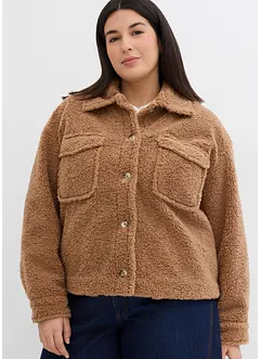 Veste en matière peluche oversize, bonprix