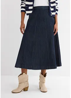 Jupe midi en jean, bonprix