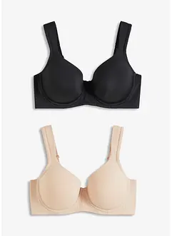 Lot de 2 soutiens-gorge à coques et armatures, bonprix