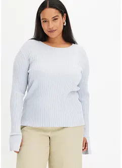 T-shirt en maille côtelée, bonprix