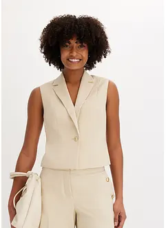 Gilet de costume avec bouton doré, bonprix