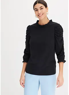 T-shirt à manches 3/4 et fronces, bonprix