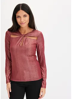 T-shirt manches longues à découpes, bonprix