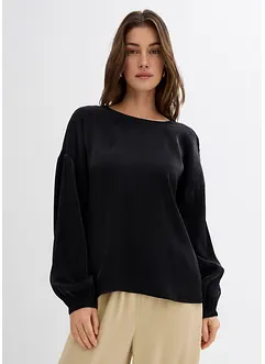 Blouse oversize nouée dans le dos, en viscose mélangée, bonprix