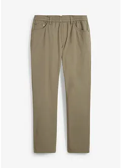 Pantalon droit taillé élastiquée 100% coton, Regular, bonprix
