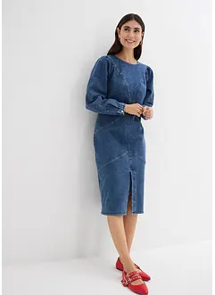 Robe midi en jean, bonprix