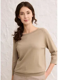 Pull coton et soie, bonprix