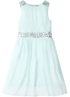 Robe en crêpe avec ceinture ornée de sequins, bonprix