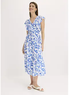Robe longue fluide avec volants, bonprix