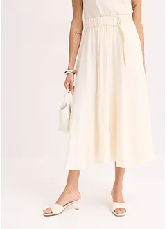 Jupe fluide en twill de viscose mélangée, bonprix