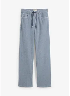 Jean droit rayé, taille haute, loose, bonprix