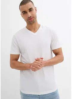 Lot de 2 T-shirts 100% coton, slim, bonprix