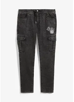 Jean cargo extensible, Regular, fuselé, bonprix