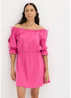 Robe en jersey à col Bardot, bonprix