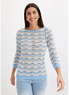 Pull en maille ajourée, bonprix