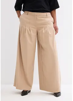 Pantalon à pinces taille haute en viscose mélangée, bonprix