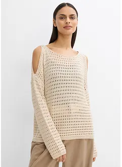 Pull boxy à découpes, bonprix