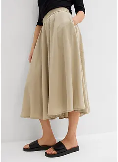 Jupe midi, taille élastiquée, bonprix