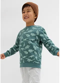 Sweat-shirt à capuche en coton mélangé doux, bonprix