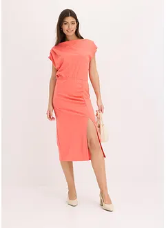 Robe asymétrique en jersey avec fronces, bonprix