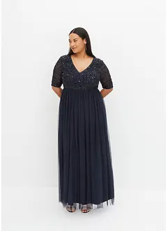 Robe longue avec haut brodé de sequins, bonprix