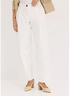 Pantalon à pinces en twill de coton, bonprix