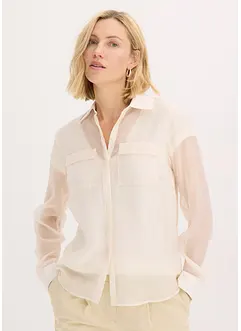 Blouse transparente et texturée, bonprix