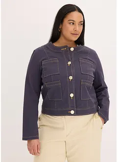 Veste en twill à boutons décoratifs, bonprix