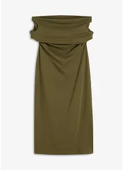 Robe midi à encolure Bardot, bonprix