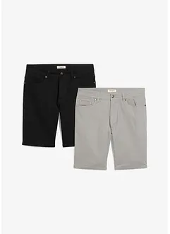 Lot de 2 bermudas extensibles, Regular, bonprix