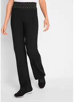 Pantalon droit en jersey avec taille rabattable, bonprix