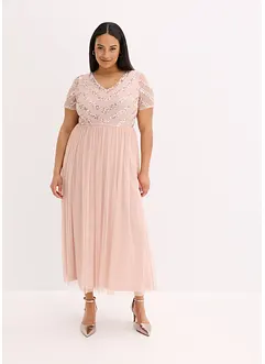 Robe longue brodée de sequins, bonprix