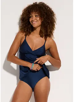 Tankini (ens. 2 pces) en matière brillante, bonprix