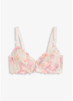 Soutien-gorge minimiseur à armatures avec broderies imprimées, bonprix