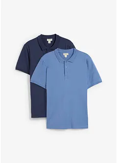 Lot de 2 polos en jersey 100% coton, bonprix