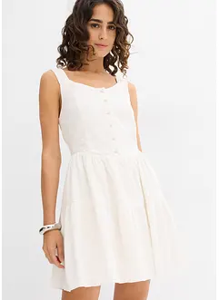 Robe courte et aérienne en lin mélangé, bonprix