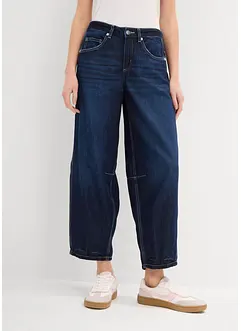 Jean balloon taille mi-haute, doux et raccourci, bonprix