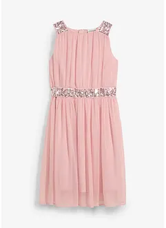 Robe en crêpe avec ceinture ornée de sequins, bonprix