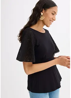T-shirt à manches en dentelle, bonprix