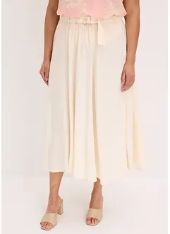 Jupe fluide en twill de viscose mélangée, bonprix