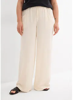 Pantalon large en crêpe léger, bonprix