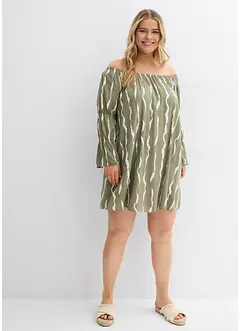 Robe col Bardot en viscose fluide, bonprix