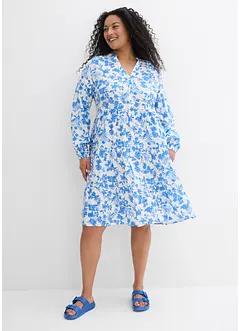 Robe à col Henley en viscose fluide, bonprix