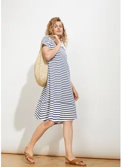 Robe en fil flammé avec poches en coton, longueur genou, bonprix